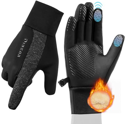 GXCROR Handschuhe Herren Damen Fleece Laufhandschuhe Sport Touchscreen Handschuhe Winterhandschuhe Geeignet zum Laufen, Radfahren, Wandern, Skifahren