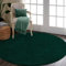 RTBQJ-AT Teppich Rund Flauschig Waschbar, Rugs for Living Room, Wohnzimmer Schlafzimmer Weich Area Rugs Ø 120 cm, Grün