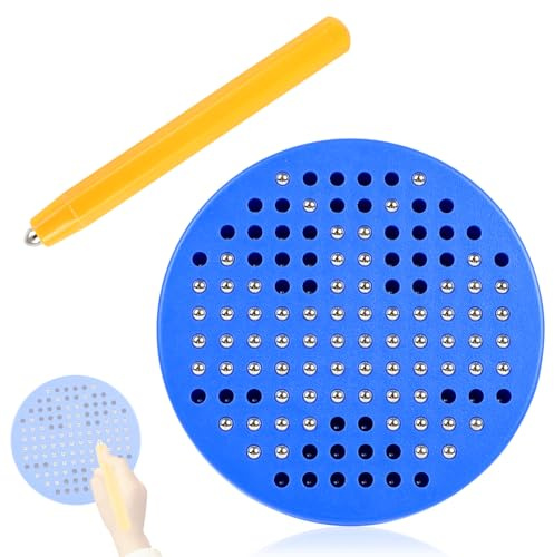 SULOLI Mini Magnetic Drawing Board, Magic Board, Educational Drawing Tablet, Magnetic Game with Balls and Magnetic Pen for Children, School, Family (Blue)