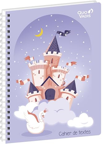 Quo Vadis - Anteckningsbok för texter - Spiralé - Fransk - Louise & Arthur - Journalier - 15 x 21 cm - vitt Clairefontaine papper - fransk tillverkning