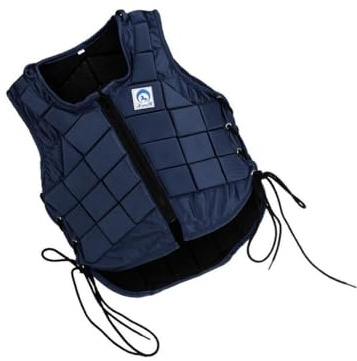 Zymoplas Gilet de sécurité pour l'équitation - Équipement de protection équestre de qualité supérieure pour plus de sécurité - Bleu foncé - Taille XL