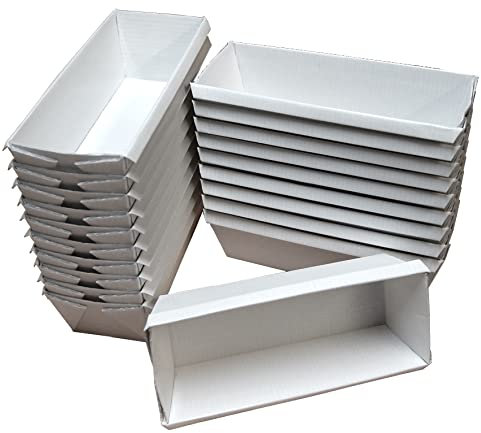 equipster Fleischkäseform Leberkäseform Leberkasform Backform aus Papier 20 Stück für 500 Gramm