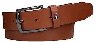 Tommy Hilfiger Herren Gürtel Denton 3,5 cm Ext Ledergürtel, Braun (Cognac), 80