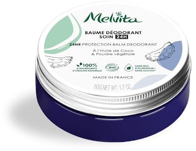 Melvita - Baume Déodorant Soin 24H - Les Essentiels Hygiène - Karité - Neutralise les Odeurs, Fraîcheur Prolongée - Sans Parfum, Sels d'Aluminium, Alcool - 50 ml