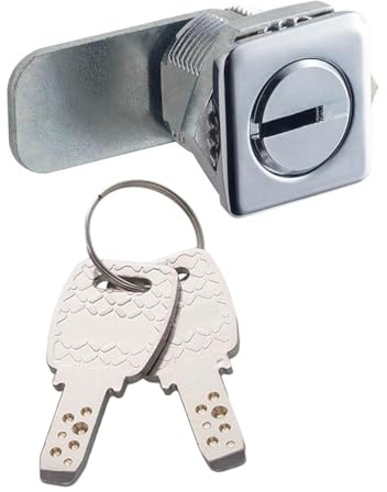 Qianly Serrure à came pour boîte à outils, épaisseur de porte 1~10mm, serrures d'armoire robustes, serrure de boîte aux lettres pour tiroir, armoire,