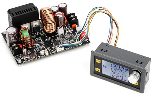 DROK CNC DC Buck Converter with Meter, 6-70V to 0-60V 20A 1200W, DC 5V 9V 12V 24V 36V 48V 60V Fixed Output Voltage, Adjustable Power Supply Voltage Regulator Step Down Module