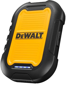 DEWALT Heavy Duty Magnetic Power Bank 5,000mAh, Rugged Wireless Portable Charger, 18W Fast Charging Battery Pack, USB-C to C w/USB Adapter Cable 4', Water Resistant, Works w/Magsafe iPhone 16/15/14