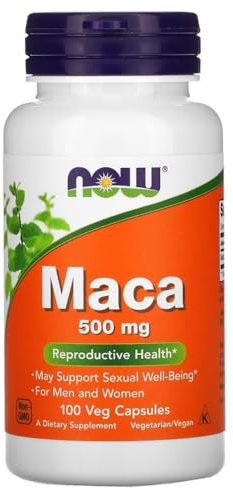 Now Foods - Maca 500mg | Vitalität und Energie, natürliche Unterstützung - 100 vegane Kapseln