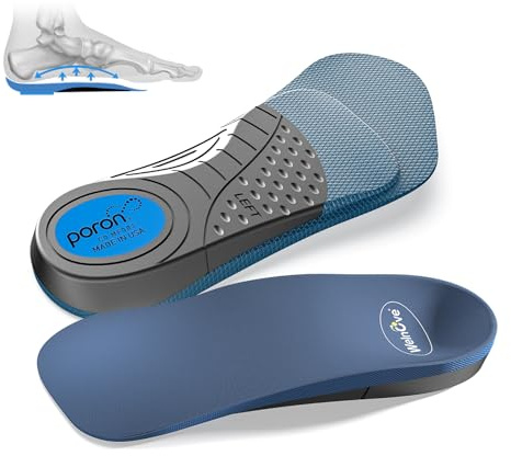 Welnove Plantillas ortopédicas para hombre: Suela de talón para talonera de espina calcánea, suela ortopédica para talonera de tendón de Aquiles y fascitis plantar – Hombre 40-46 | Mujer 42-48