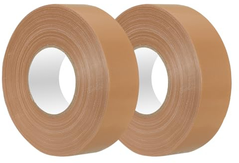 PATIKIL Nastro per Campo di Pickleball 50mm x 92M, 2pz Kit di Marcatura del Campo da Pickleball per Campi Tennis Interno/Esterno Pallavolo Badminton, Marrone