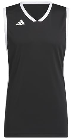 adidas Men's Mens Pulse Speed Bball Jersey, Black/White, XXL