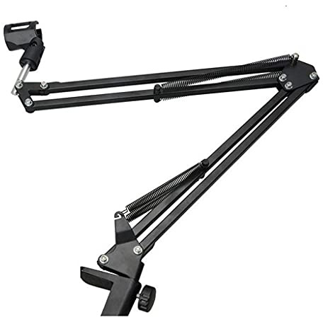Msuiiixcccc Professinoal Broadcasting Live Mic Stand Microphone Scissor Arm Suspension Boom Mount Shock Holder Studio Sound for PC Desktop