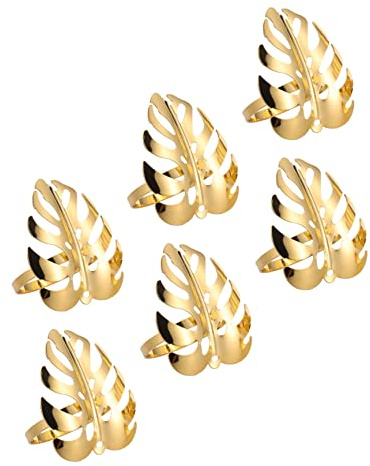 ULTECHNOVO 6piezas Servilleteros De Aleación Hebillas para Servilletas De Mesa Porta Servilletas De Fiesta Hebilla Decorativa para Banquetes