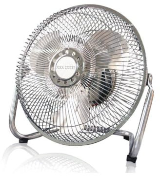 Max Star Ventilador de Mesa de 23 cm, 3 Velocidades, Motor 38W, Rejilla de Seguridad, Cabezal Ajustable, VS9