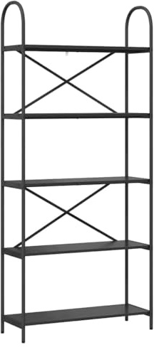 Frdhee Scaffale a gradini, a torre indipendente, in legno di quercia, 80 x 30 x 183 cm, per decorazioni, foto, piante, soggiorno, camera da letto, studio, installazione rapida