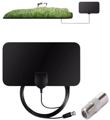 HD HDTV AngtenWith Adaptier HD DTV Indoor TV Angten DVB-T2 Signal Adaptier TV Aerial for HDTV New 2026 High for Reliable Electronic Component, Precision, Stable Performance