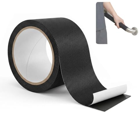 Auravale Rubber Grip Tape 5cmx3m Anti Slip Waterproof Strong Adhesive Black