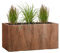 Pflanzwerk® Pot de Fleur Tub Jardinière Brun Roux 40x80x40cm *Résistant au Gel* *Protection UV* *Qualité européenne*