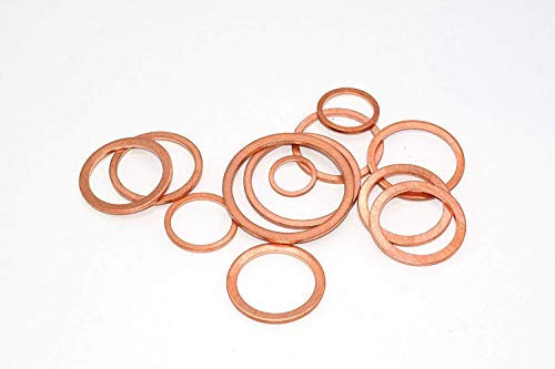 Kupferdichtung 14 x 20 x 1,5 DIN7603 A 20 Stück Kupfer Dichtringe Dichtungsringe aus CU Kupferringe