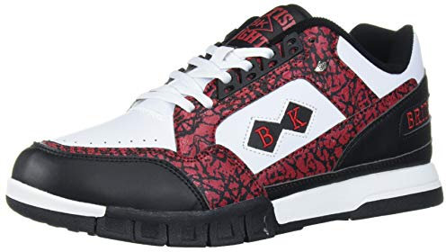 British Knights Herren Metros Fashion Sneaker, Schwarz/Mars Rot/Weiß, 42 EU