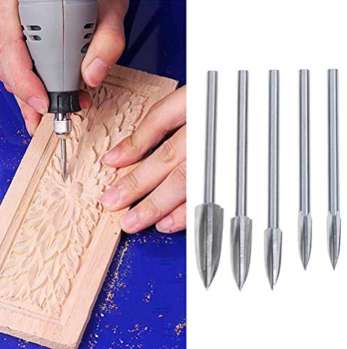 LifeBest 5 pz/Set Scultura del Legno e Incisione Drill Fresa Radice Scultura Strumenti per la lavorazione del Legno Scultura Strumento di scultura