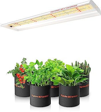 SPIDER FARMER SF-300 Grow Lights for Indoor Plants 2x2.5 ft Led Grow Light Full Spectrum 192 Diodes LEDs Sunlike Plant Growing Lamp Hydroponics Seedling Veg Flower