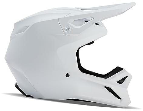 Fox Racing V1 Solid Helmet - MIPS Technologie, Schutz & Komfort, Gute Belüftung, verstellbare Passform, herausnehmbares Innenfutter, für MX & Offroad, Matte White, Größe: S