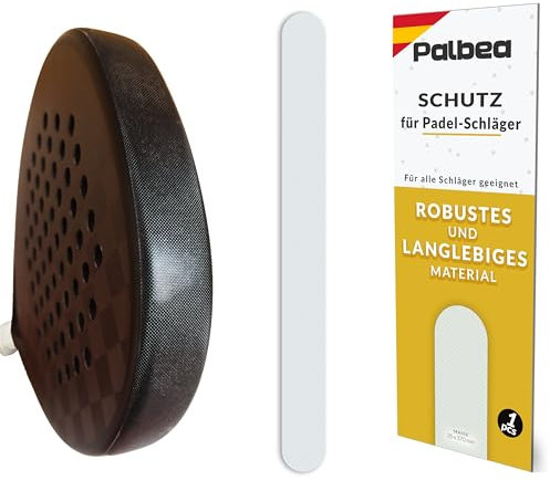 Palbea Padel Schläger Schutz im 1er-Pack - Grober & Leichter Padel Racket Rahmenschutz - Transparenter Schläger Tape - Langlebig & leicht austauschbar. Padel Tennis Schläger Maße 35 x 370 mm