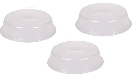 Microwave Splatter Ventilated Cover - Set of 3 BPA-Free Microwave Plate Covers for Food | 10-Inch (26 cm) Microwave Dish Covers for Kitchen |Reusable | Dishwasher Safe