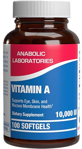Vitamin A 10000 IU Softgels - Clinical Formula Vitamin A Supplement from Cod Liver Oil with Broad Spectrum Retinoids for Eye Care Vision Support & Reproductive Health - Made in The USA - 100 Servings
