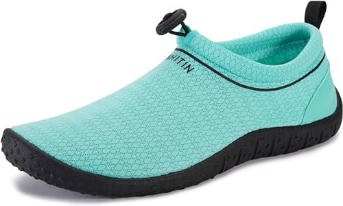 WHITIN Chaussures d'eau pour Hommes Femmes pour Unisexes Chaussures Pieds Nus Plongée Séchage Rapide Antidérapant Respirant Chaussures Aquatiques Vert 39