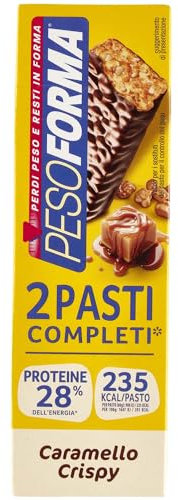 Pesoforma Barrette 2 Pasti Caramello Crispy, 120g
