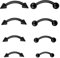 ZAMXHUG Body Piercing Jewelry 16G - 8pcs Chirurgenstahl Banane Augenbrauenpiercing Diaphragma Augenbrauenpiercing gebogenes Langhantel Lippenpiercing 1,2 mm Lippennagel personalisierter, Schwarz