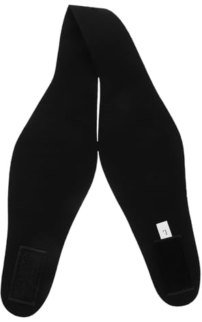 TOBBOMEY Schwimmstirnband aus Neopren mit Ohrenschutz Verstellbares Haarband für Wassersport und Yoga Schwarz Größe L für Kinder und Erwachsene Geeignet