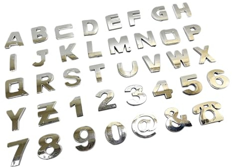 Autocollants lettres 3D pour voiture - Emblèmes pour véhicules, ensemble adhésif résistant aux intempéries | Finition métallisée brillante pour un style élégant, application facile à décoller pour cam