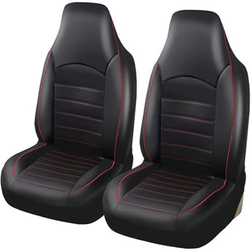 HHCVLUZI Coprisedili Auto per Smart fortwo/forfour C450 A450 R450 R452 2002-2006,Coprisedili Anteriori in Pelle Coprisedili Alti Auto Coprisedili Auto Auto Interni Accessori (2Pcs),Red