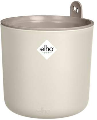 elho Happy Herbs 15 - Kräutertopf Selbstbewässernd - Anzuchttöpfe - 100% recyceltes Plastik - Ø 24.5 x H 23.1 cm - Weiß/Linen White