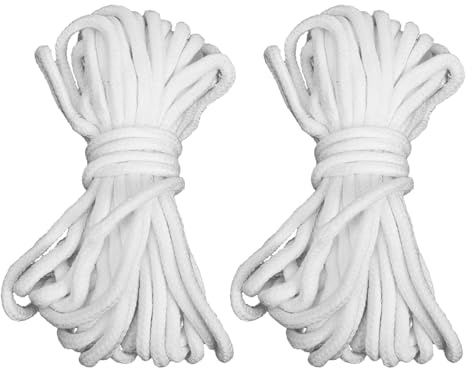 SUPVOX 2 di Corda di Cotone per irrigazione: di Cotone autoirrigante, Corda Artigianale per stendere i Panni per vasi da Fiori autoirriganti, Piante da in Vaso, Violette africane, Vaso Bianco