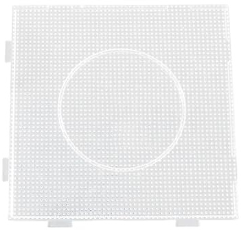 Qianly Tablero de Perlas de Fusión Base Artesanal Cuadrada Resistente Ensamblaje Fácil Incentiva Destrezas Motrices Adecuado para Proyectos DIY Y, Transparente