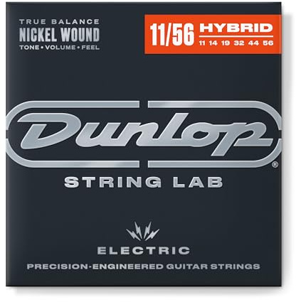 DUNLOP - DEN1156 NICKEL PLATED STEEL, MED-EXTRA HEAVY, SET/6