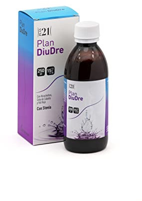 PLAMECA Plan DiuDre Líquidos, Extractos de Cola de Caballo, Boldo, Romero, Estigmas de Maíz, Alcachofera y Vid Roja, 250 ml