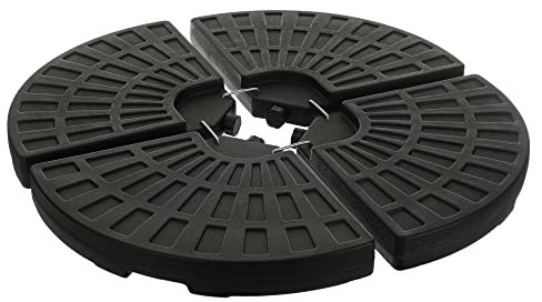 LIVIVO Heavy Duty Sand Water Filled Cantilever Base Cast Iron Effect Parasol Umbrella Holder Garden Patio Furniture Stand For Awning Sunshade Airer Canopy Gazebo Poles 66Kg