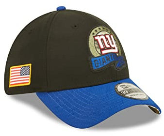 New Era NFL New York Giants Salute to Service 2022 Sideline 39THIRTY Stretch Fit Game Cap, Größe :M/L
