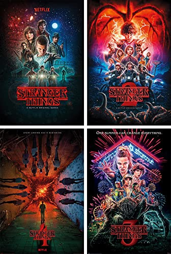 Close Up Stranger Things affischer set om 4 säsong 1-4 61 x 91,5 cm