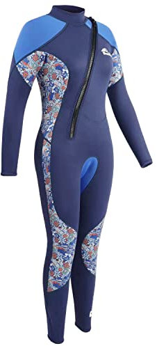 PROTAURI Neoprenanzug Damen 3MM Lang Neopren Reißverschluss Tauchanzug Warm Thermo Halten Ultra Stretch Nassanzüge Wetsuit,UV Schutz Badeanzug für Schnorcheln/Surfen/Kanufahren/Schwimmen