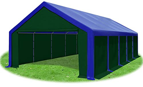 Stabilezelte Partyzelt 5x10m Modular Professional PVC 500 g/m² geschlossen BLAU GRÜN