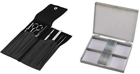 Bresser Mikroskop Mikroskopierbesteck Solinger Stahl aus rostfreiem Edelstahl zum präparieren von Mikroskopobjekten & Dauerpräparate für Mikroskop (25 Stück)