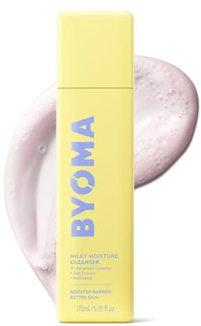 BYOMA Milky Moisture Cleanser, Ultra Soothing Facial Cleanser (175ml) | Nourishes Dry & Sensitive Skin, Helps Protect Skin Barrier While Dissolving SPF, Oil and Makeup Buildup, Fragrance Free