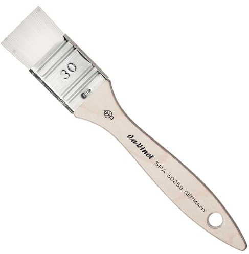 da Vinci pincel SPA para mascarillas, fibras sintéticas, aplicación rápida y cubriente, higiénico y fácil de limpiar, hecho a mano en Alemania, tamaño 30