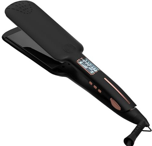 Wide Plate Hair Straighteners for Women,80°C-230°C Temperature Adjustable,LCD Digital Display,Using Advanced Ceramic Coating,Long-Lasting Constant Temperature